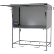 Mobile plan stand | with LED lights and sockets